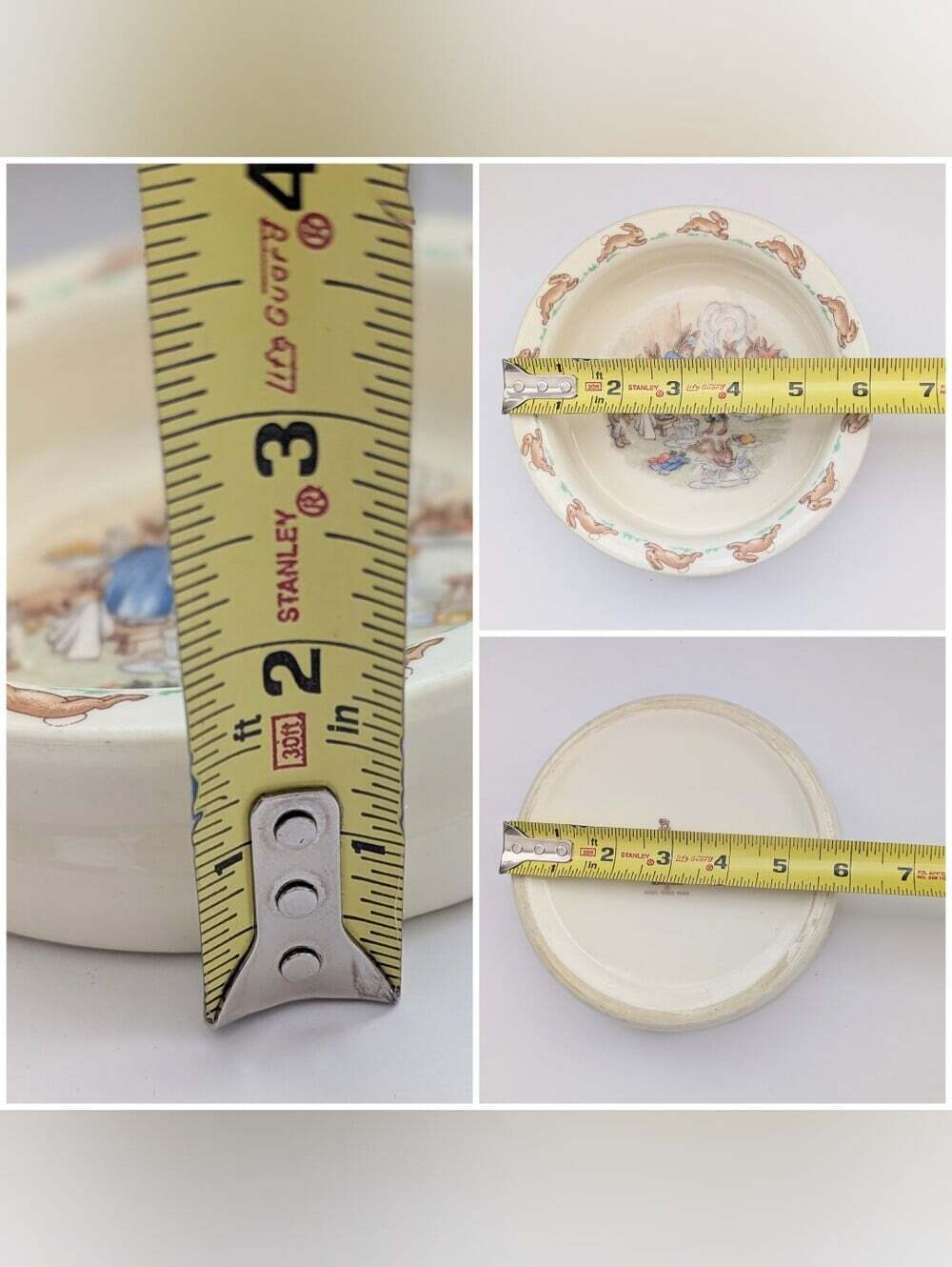 Royal Doulton Bunnykins Bone-China Pieces - 2 Bowls & 1 Cup - Picture 7 of 16